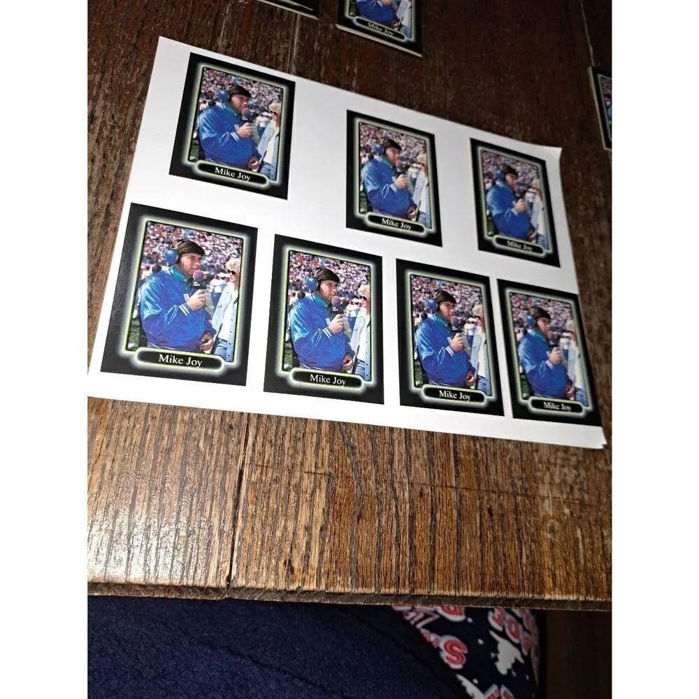 Vintage Lot 7 1990 JR Maxx Mike Joy Sportscaster Trading Card #162 Lot 2